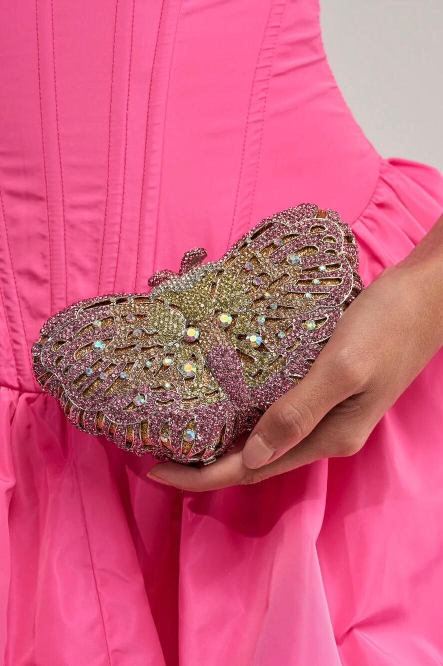 Butterfly FLY AWAY BLING LUXE CLUTCH